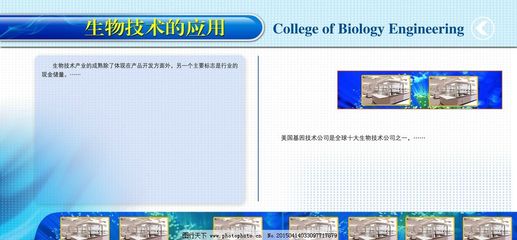 生物技术应用蓝色模板图片